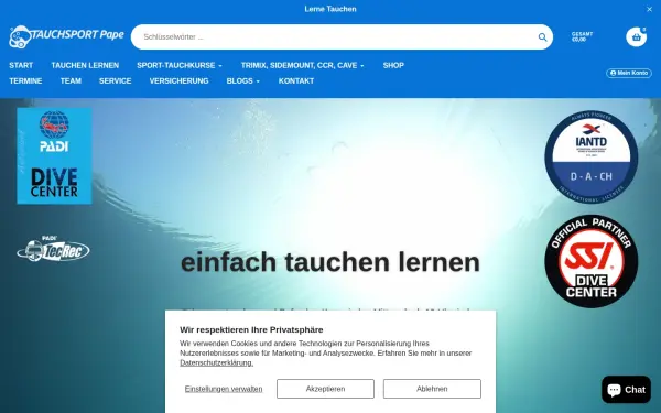 tauchsport-pape.de