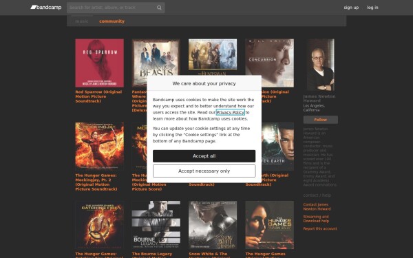 jamesnewtonhoward.bandcamp.com