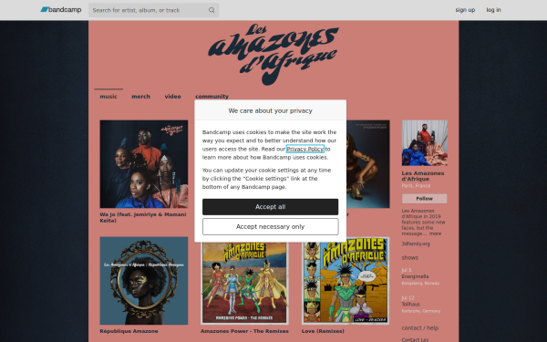 lesamazonesdafrique.bandcamp.com