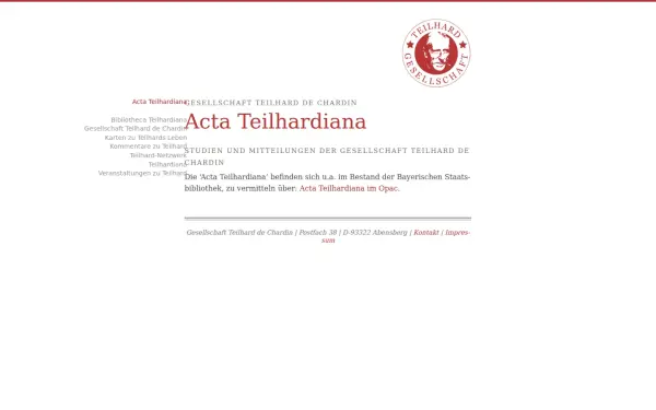 www.acta-teilhardiana.de