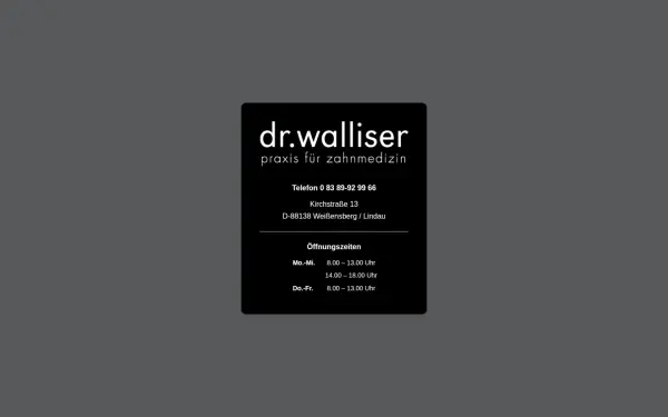 www.drwalliser.de