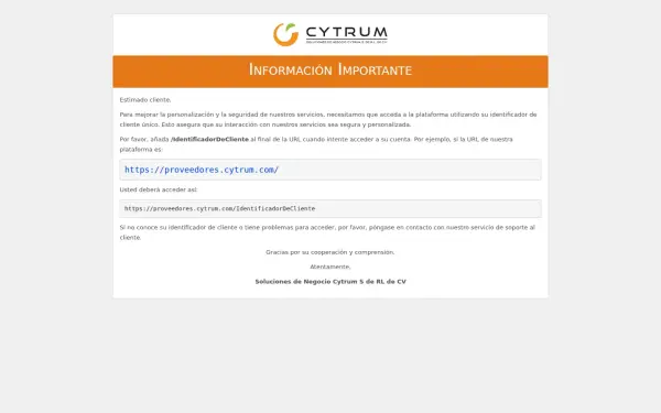 proveedores.cytrum.com