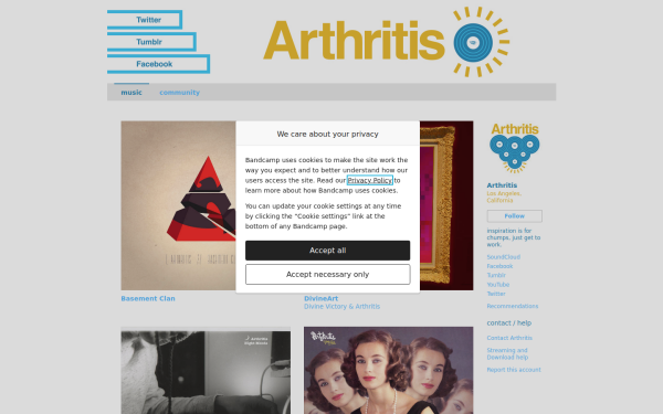 arthritis.bandcamp.com