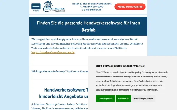 handwerkersoftware-tk.de
