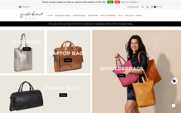 www.justifiedbags.com