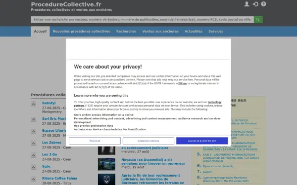 www.procedurecollective.fr