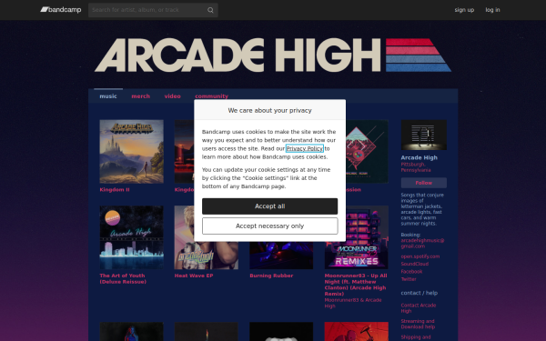 arcadehigh.bandcamp.com