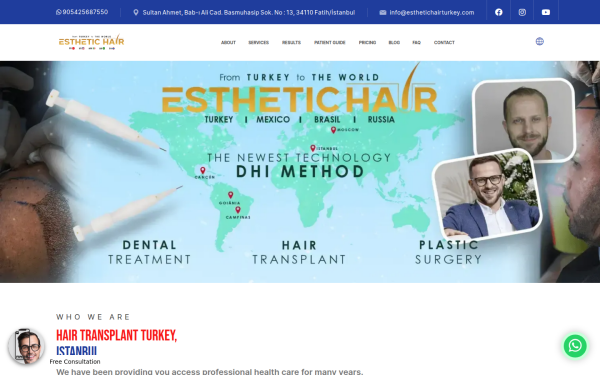 esthetichairturkey.com