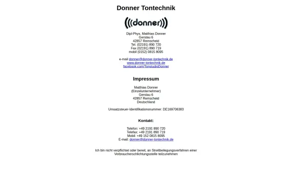 donner-tontechnik.de