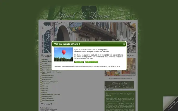 licorne-hotel-restaurant.com