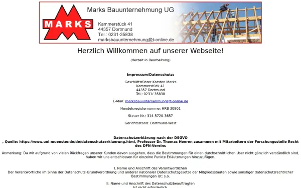 marks-bauunternehmung-ug.de