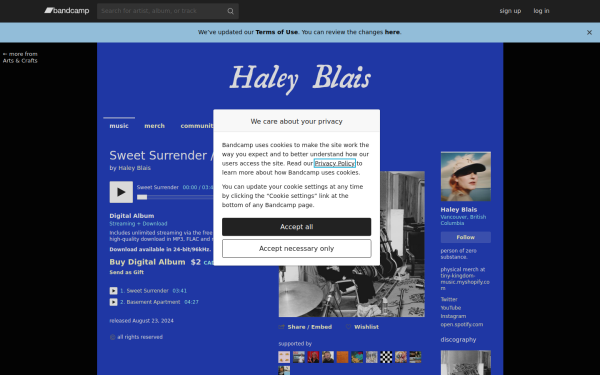 haleyblais.bandcamp.com