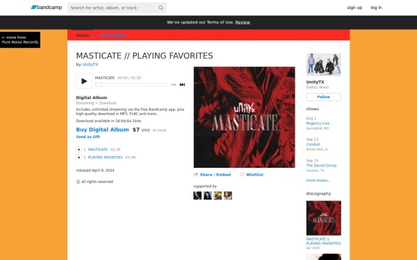 unitytx.bandcamp.com