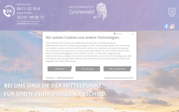 gruenewald-bestattungen.de