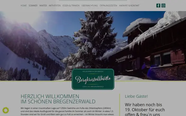 bergkristallhuette.com