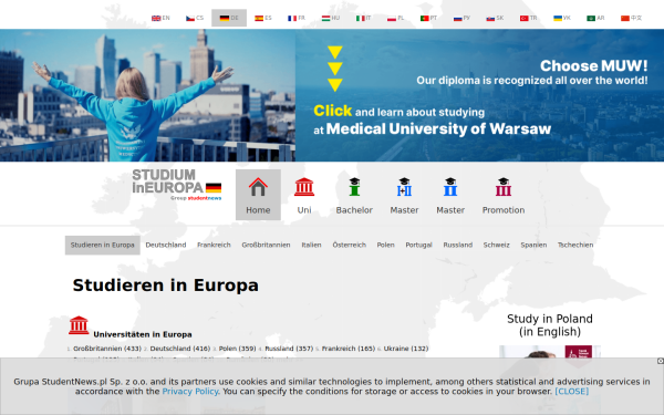 www.studiumineuropa.eu