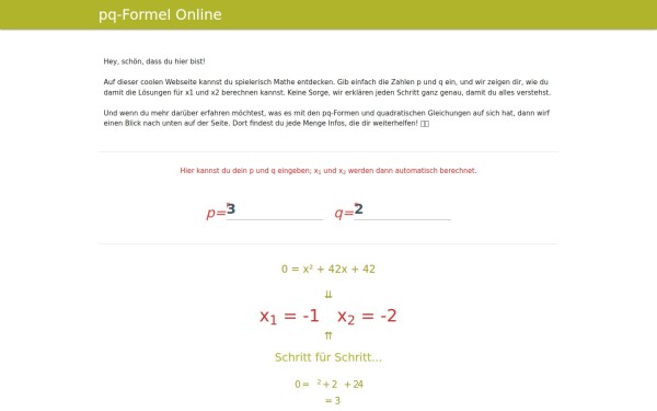 pq-formel-online.de