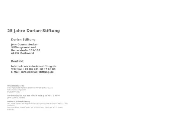 dorian-stiftung.de