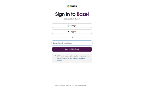 bazelbuild.slack.com