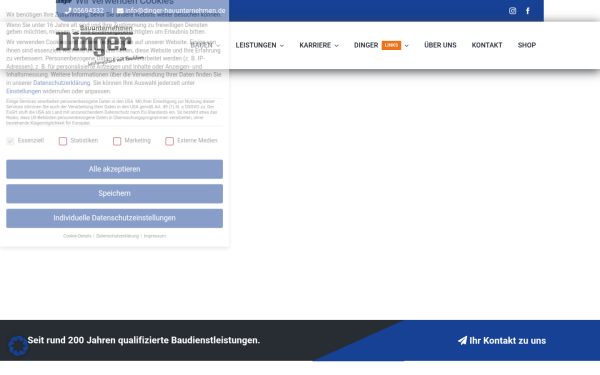 dinger-bauunternehmen.de