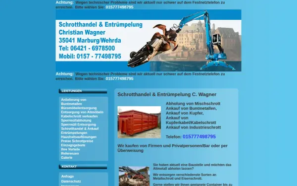 www.schrotthandel-wagner-marburg.de