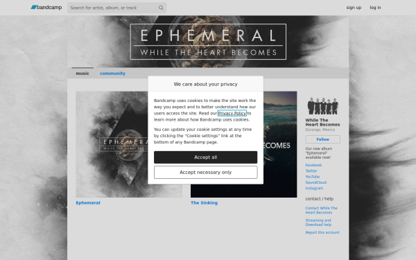 whiletheheartbecomes.bandcamp.com