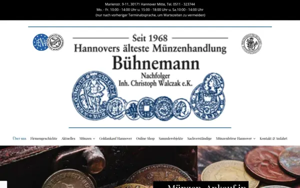 www.buehnemann-muenzen.de