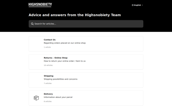 help.highsnobiety.com