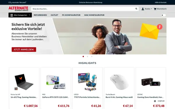 www.alternate-b2b.de