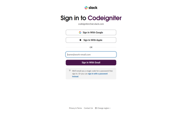 codeigniterchat.slack.com