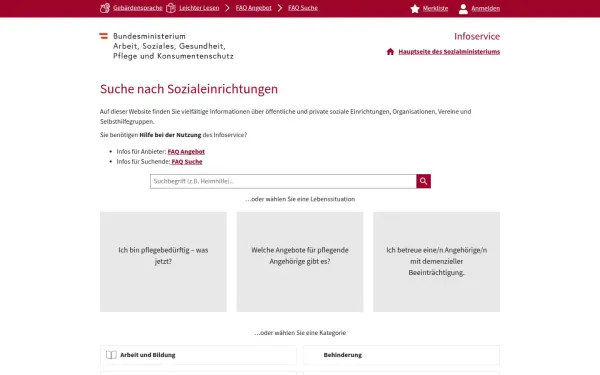 www.infoservice.sozialministerium.gv.at