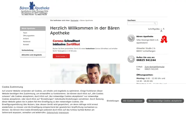 www.baerenapothekeuchtelfangen.de
