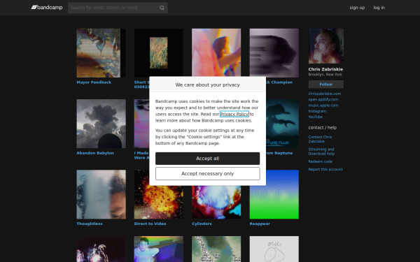 chriszabriskie.bandcamp.com