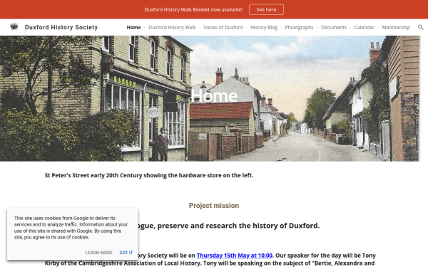 www.duxfordhistorysociety.org