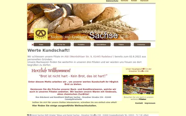 baeckerei-sachse.de