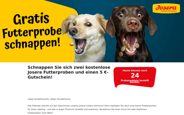 www.josera-hundefutter-probe.de