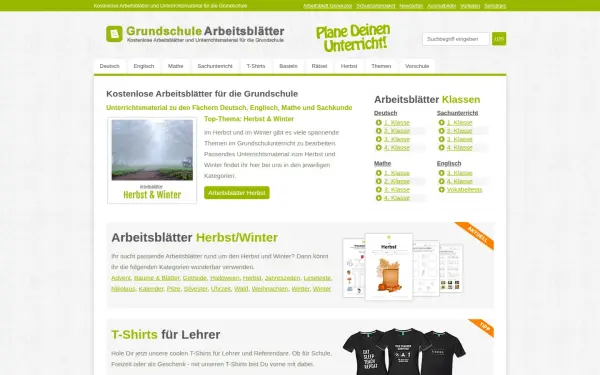 www.grundschule-arbeitsblaetter.de