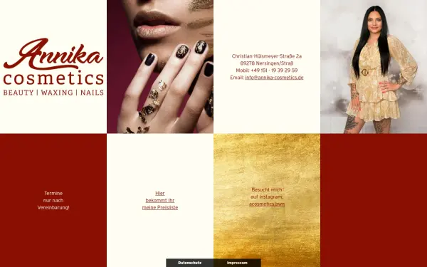 www.annika-cosmetics.de