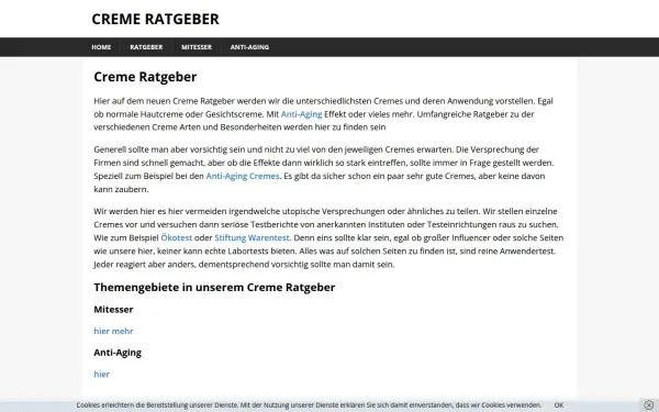 www.creme-ratgeber.de