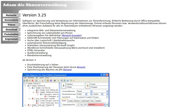 ahnensoftware.de