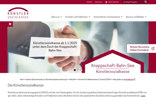 www.kuenstlersozialkasse.de