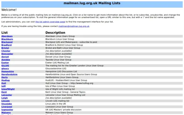 mailman.lug.org.uk