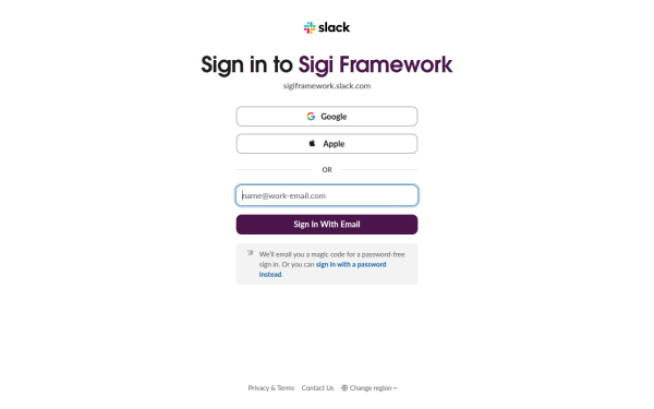 sigiframework.slack.com