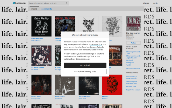 lifelairregretrecords.bandcamp.com