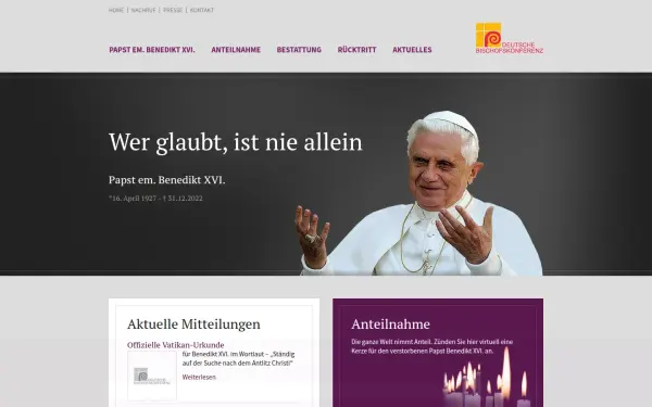 www.trauer-papst-benedikt.de