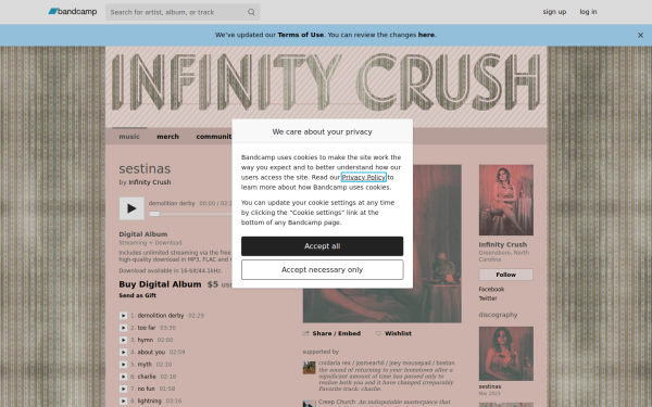 infinitycrush.bandcamp.com