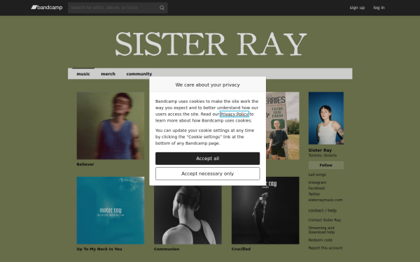 sisterray780.bandcamp.com