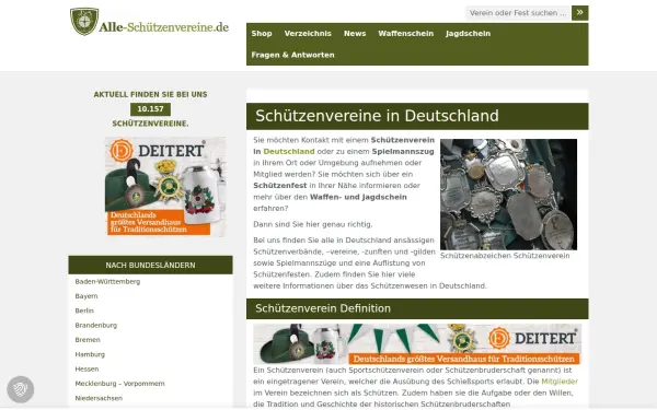 www.alle-schuetzenvereine.de