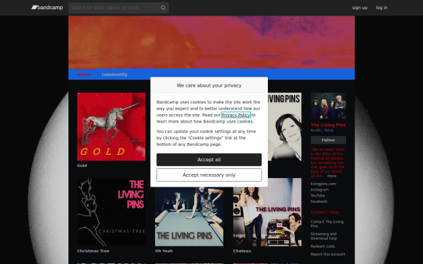 thelivingpins.bandcamp.com