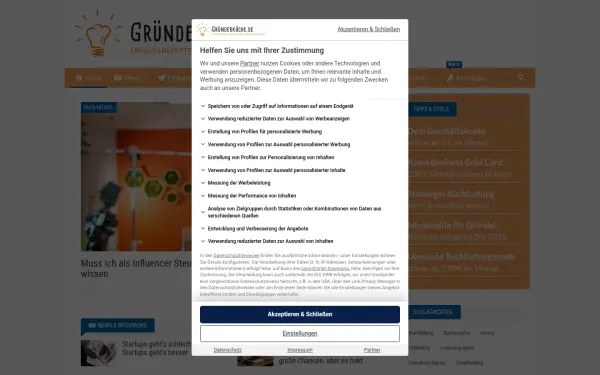 www.gruenderkueche.de